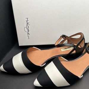 Halogen Black & White Striped Flat